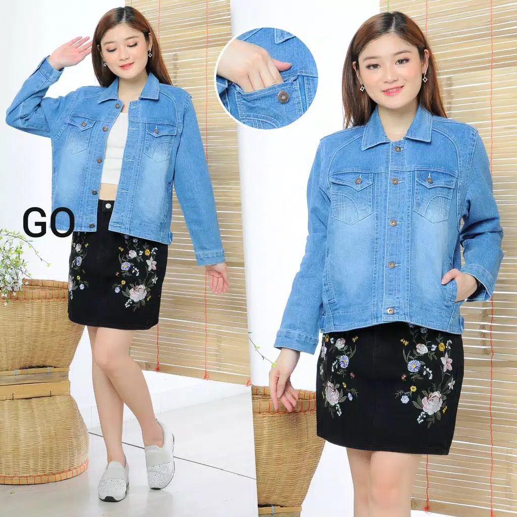 BB JAKET JEANS POLOS VENESIA Jaket Polos Cewek