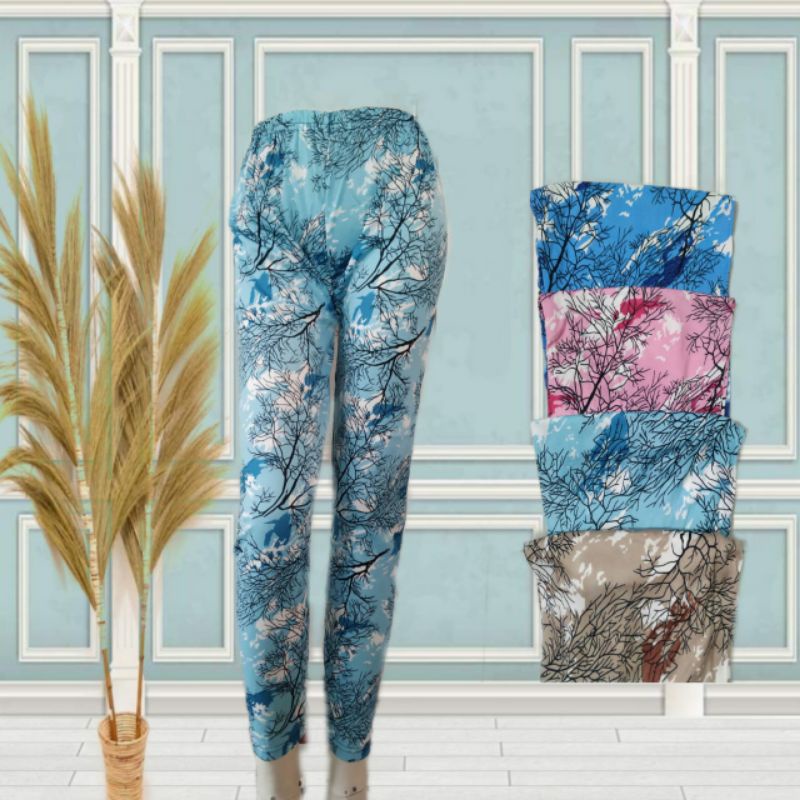 Grosir LEGGING HYGET MOTIF Allsize &amp; Pendek Dewasa - Bawahan Inner Pants Los Adem Murah