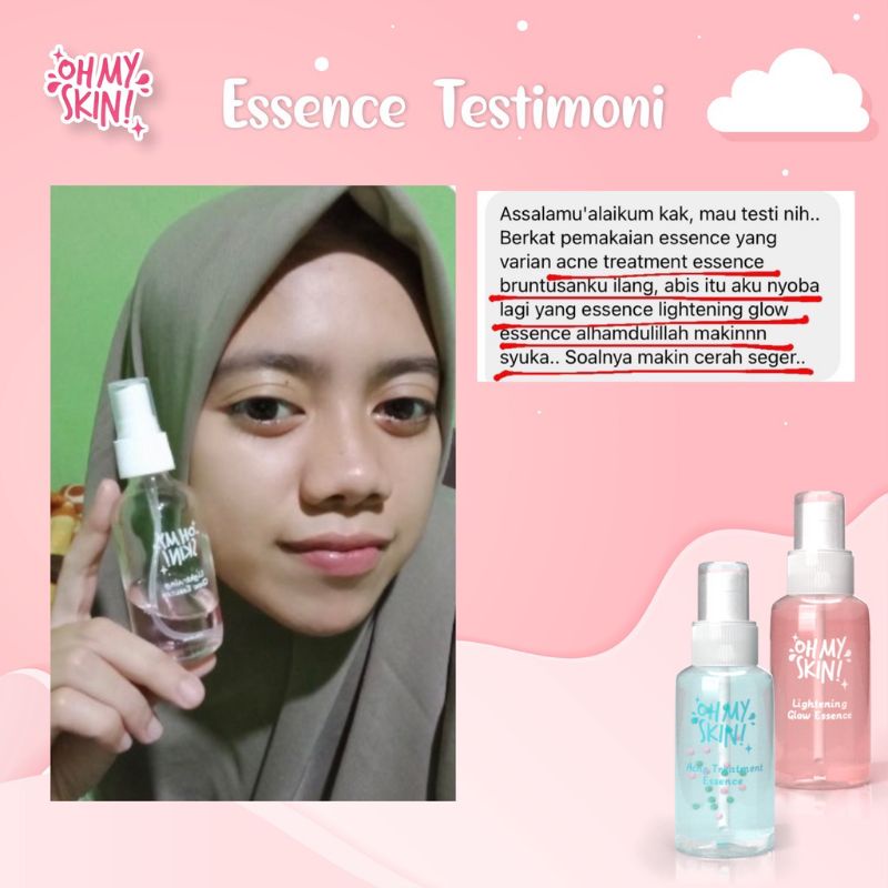 OHMYSKIN! ESSENCE TONER LIGHTENING GLOW | ACNE TREATMENT 60ml