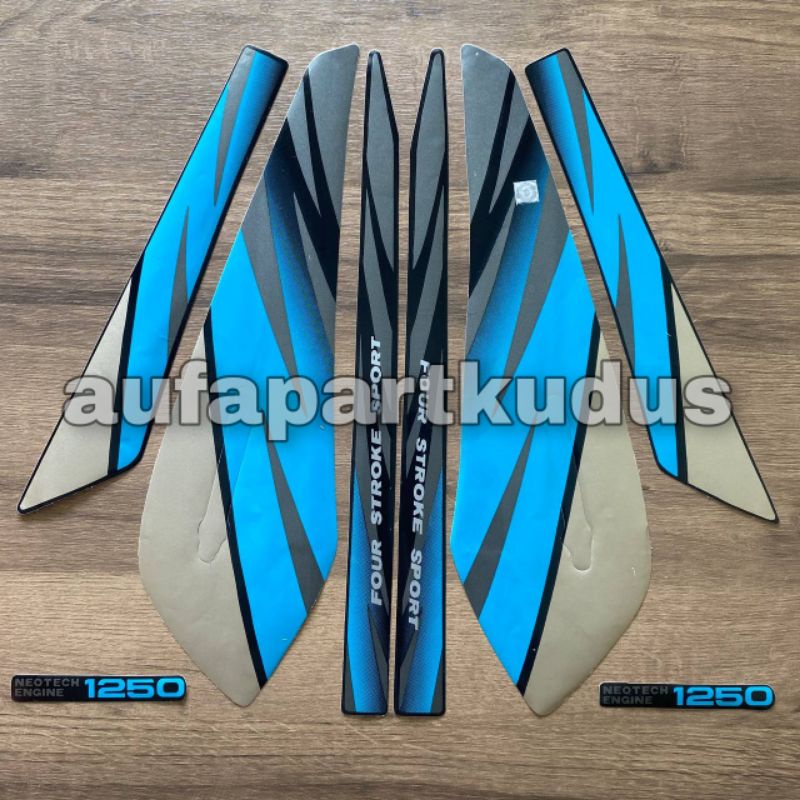 Stripping strip stiker lis polet Honda GL MAX NEOTECH 1250 tahun 1996 Biru tosca striping les gl max