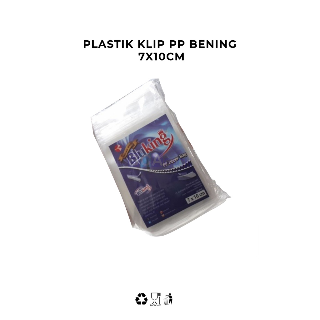 PLASTIK KLIP PP BENING 7X10CM - 7 X 10 CM TEBAL 50 MICRON - ISI 10 PACK