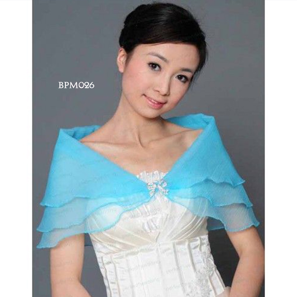 [READY STOCK] BOLERO WEDDING CARDIGAN PESTA BIRU MUDA BPM026