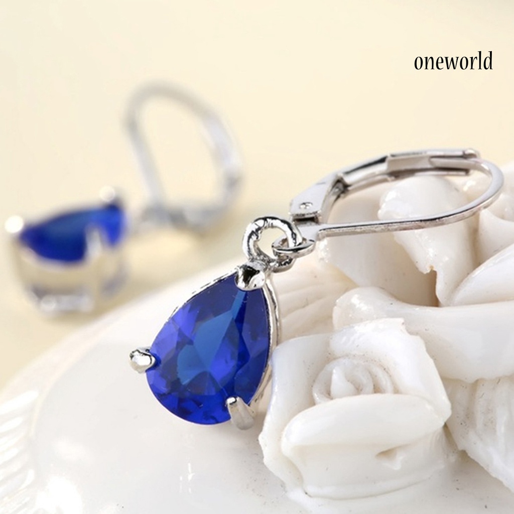 OW@ Earrings Simple Skin-friendly Elegant Teardrop Earrings for Gift