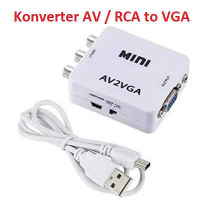 AV to VGA Konverter RCA to VGA Video Converter Full HD High Resolution