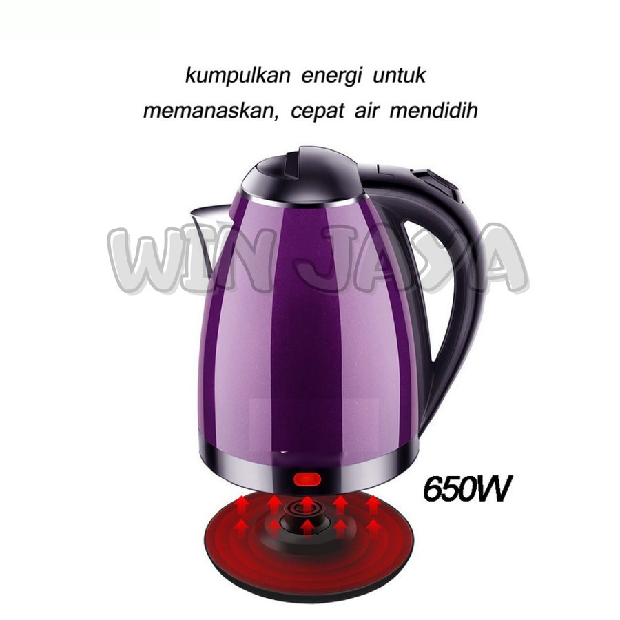 TEKO LISTRIK 1.8 LITER WARNA TEKO ELEKTRIK TEKO STAINLESS PEMANAS AIR