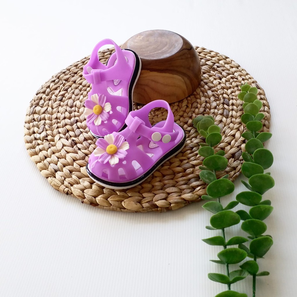 plazababyku VECHIA FLOWER 238 Sandal Anak Perempuan Bahan Karet Model Lucu 2-7 Tahun Import