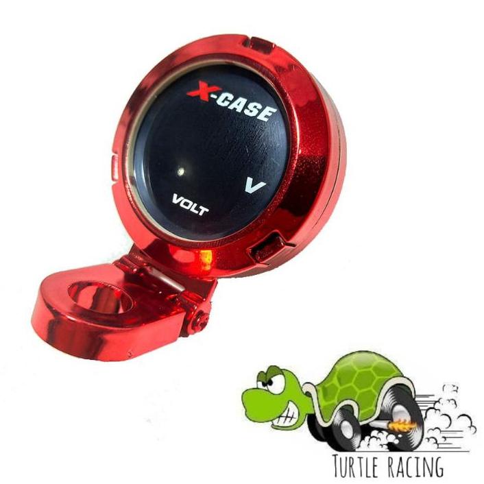 ☁ Voltmeter Aki Digital Bulat Led Plus Breket Dudukan Spion Volt Meter Universal Nmax Aerox Scoopy B