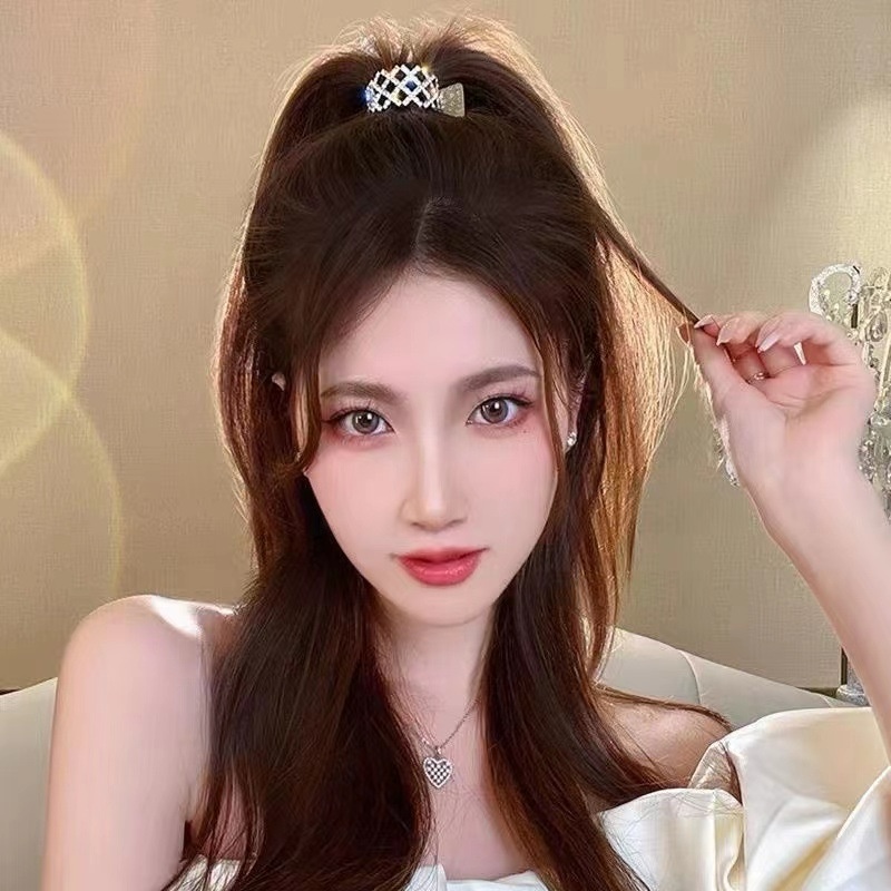 Jepit Rambut Ponytail Anti Kendur Aksen Mutiara Berlian Imitasi Gaya Korea Untuk Hiasan Kepala