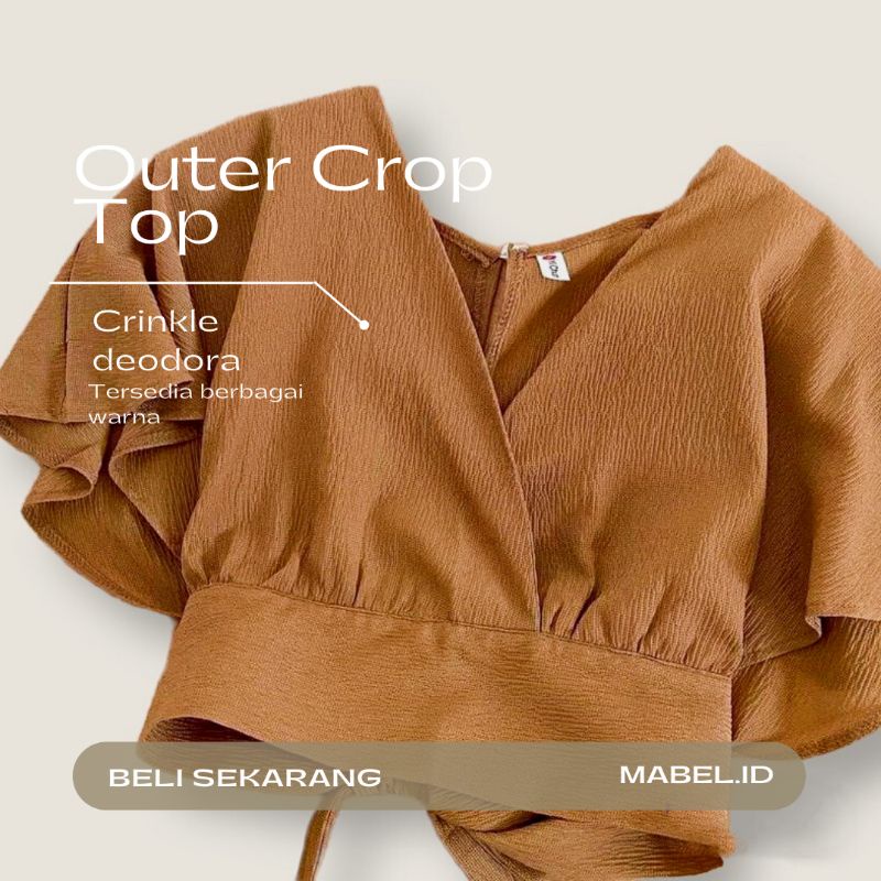outer crop top crinkle | atasan wrap