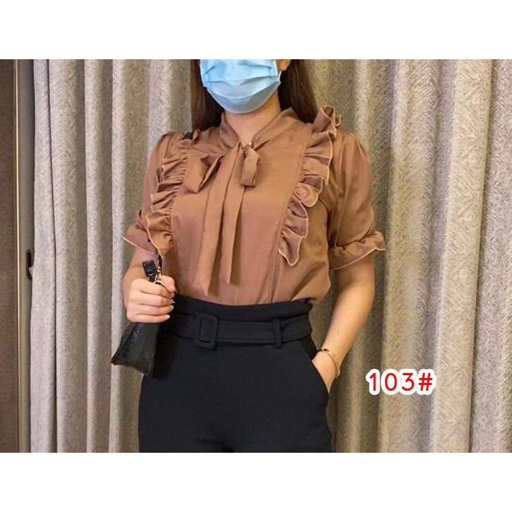 103# atasan fashion korean style / atasan moscrepe / blouse fashion korean style