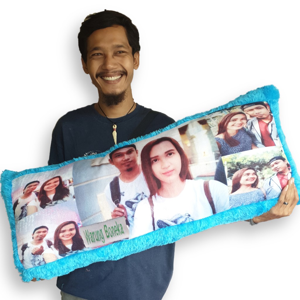 Bantal Custom Foto Rasfur Jumbo 80x40 Shopee Indonesia