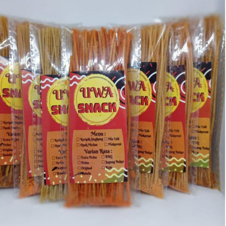 

[Star] Mie Lidi Kemasan 40 gram Paket 10Pcs Uwa Snack