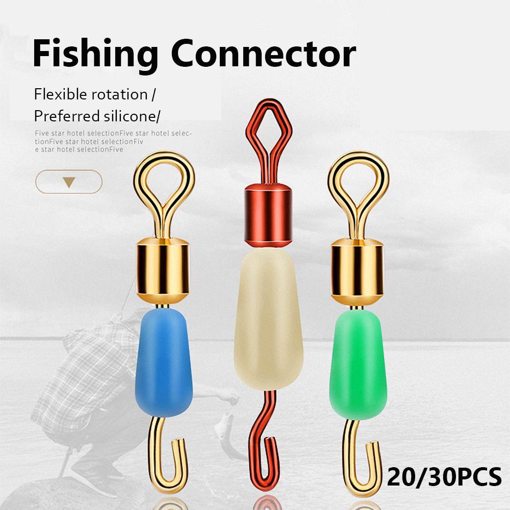 Suyo 30 /20PCS /Set Konektor Memancing Berbentuk Botol Konektor Putar Quick Pin Connector Tackle Aksesoris Dikaitkan Snap