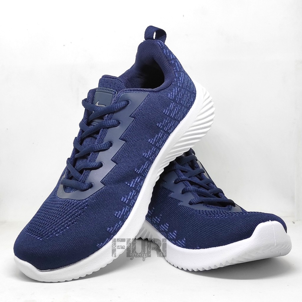 FIURI - Ando Original - DAEWON 38-43 NAVY - Sepatu Kets Pria - Sepatu Sneakers Pria - Sepatu Olahraga Sport Pria - Sepatu Casual - Sepatu Jogging Lari Fitness Gym Senam Pria - Sepatu Sekolah Bertali SD SMP SMA - Fiuri