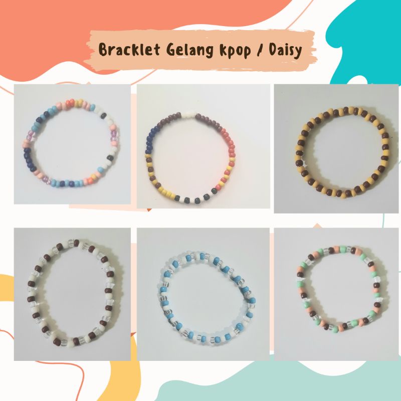 Gelang manik/Bracelet/Gelangkpop/gelangDaisy/gelang smile