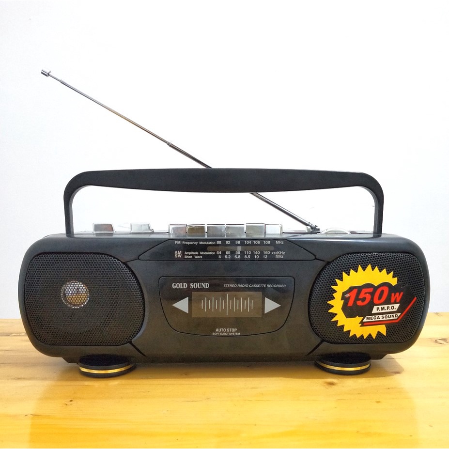 Radio FM AM SW Portable Radio Tape Pemutar Kaset Pita Cassette Player Kaiwa K22