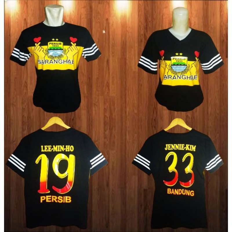 kaos couple sarangheo persib bisa pakai nama sendiri