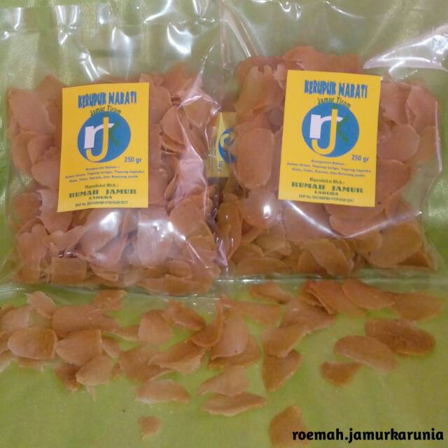 

Termurah - Readystock - Kerupuk Jamur Tiram (250 Gr) - olahan jamur tiram-Roemah Jamur Karuni (RJK)