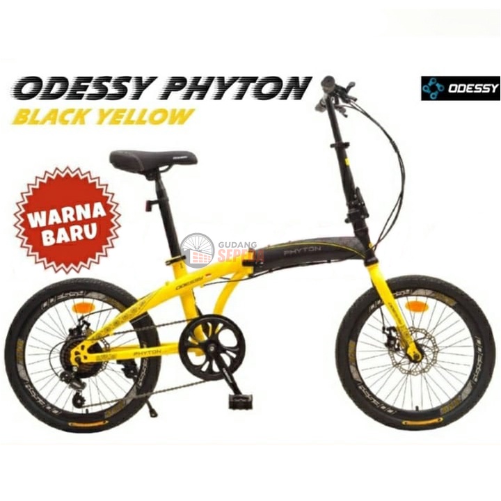 Khusus  Gojek/Grab Instan Sepeda Lipat Odessy Phyton Batik Edition 16 & 20 inch Pacific Shimano kredit cicilan Murah Garansi-8