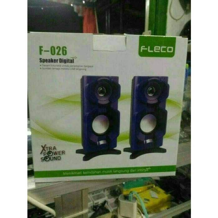 Promo Dahsyat!!! Speaker Aktif Fleco F-026 Untuk Komputer / Laptop / Handphone Extra Bass Berkualitas