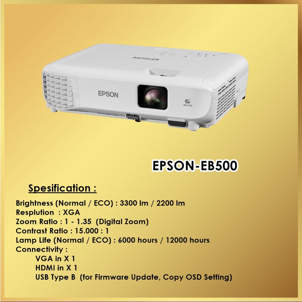 PROJECTOR EPSON EB-E500 Proyektor EBE500 E500 E 500 - NEW