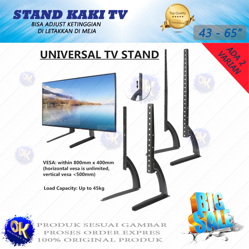 Bracket Tv Stand Kaki universal 40 - 65 inch