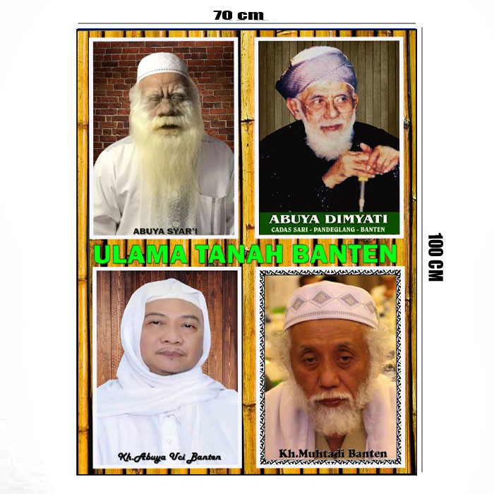 Poster Jumbo bahan albatros Uk 70 x 100 motiv Ulama Tanah banten