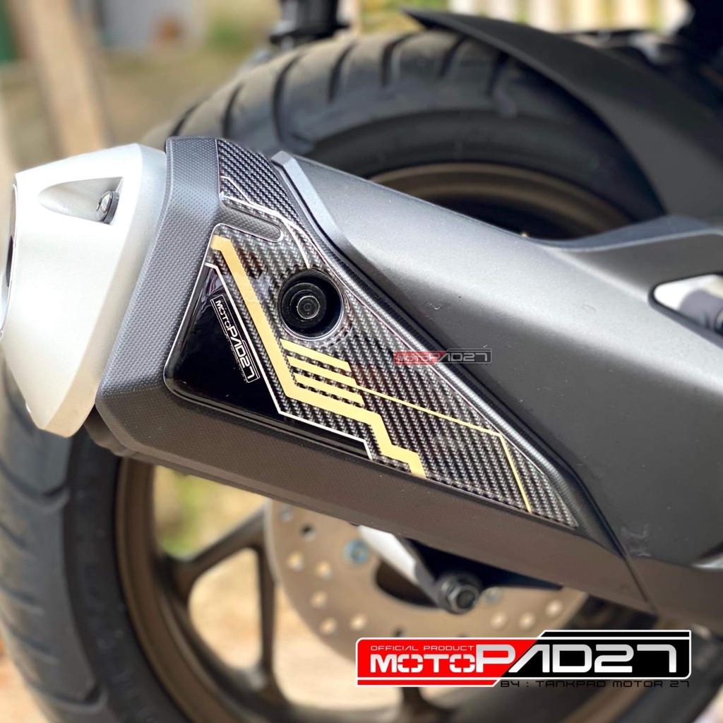 honda vario 160 stiker knalpot carbon resin resin motopad27