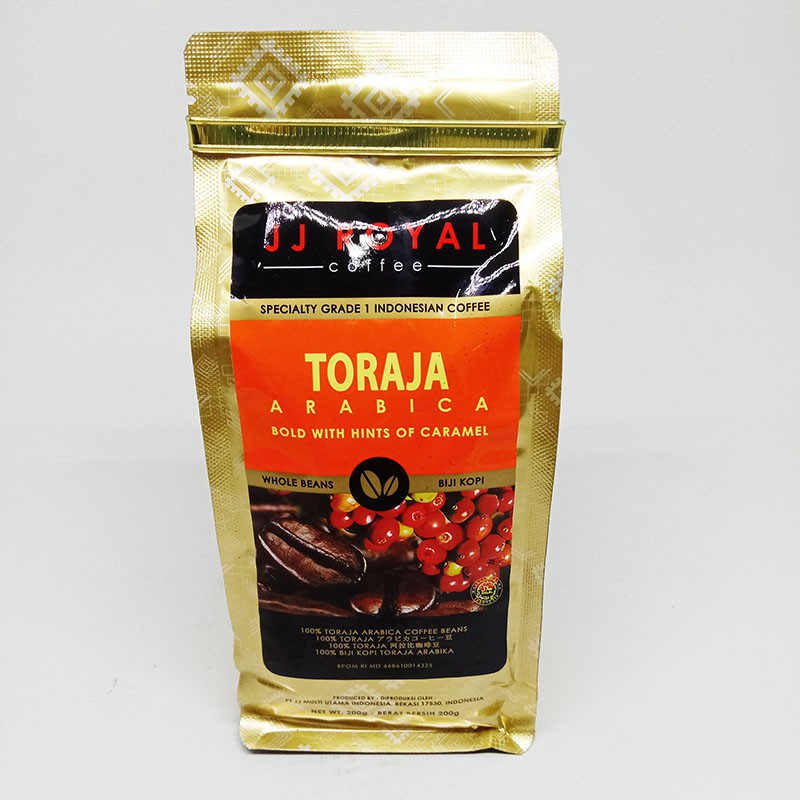 

JJ ROYAL TORAJA ARABIKA BEANS BAG 200 G