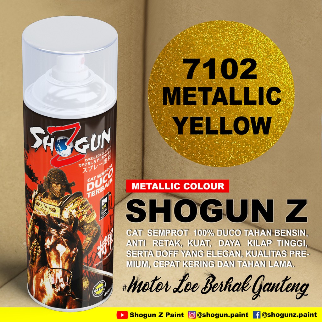 SHOGUN Z WARNA METALIC YELLOW KUNING  EMAS  Shopee Indonesia