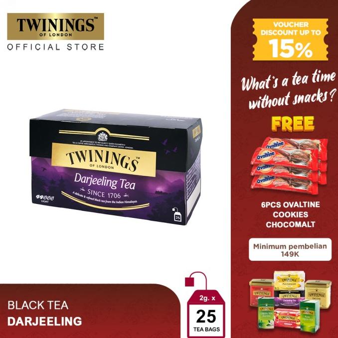 

[ COD ] Twinings Teh Hitam Celup Darjeeling Tea 25x2gr CUCI GUDANG Kode 1435