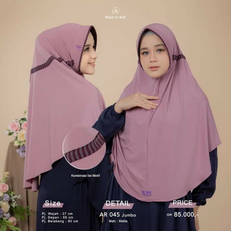 Hijab jumbo serut Arrafi AR 045 garis