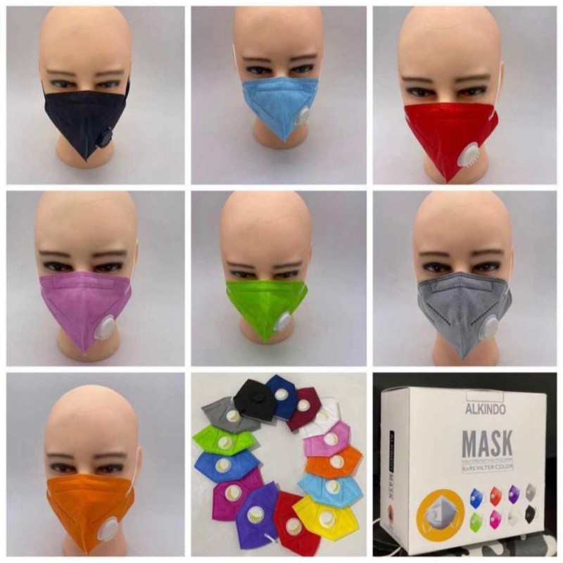 Surgical Mask KN95 Black/ KN95 Black/Masker KN95 branded /Masker KN Alkindo/ Masker KN95 Dior/KN95