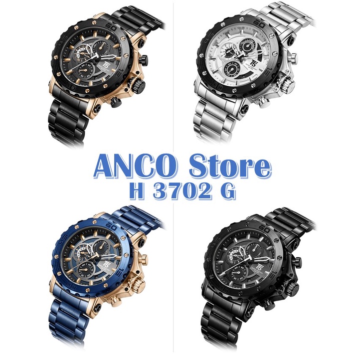 Jam tangan T5 H 3702G Original Chronograph Stopwatch