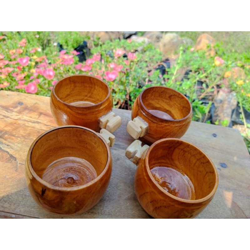 cepuk kayu jati burung berkicau 1set