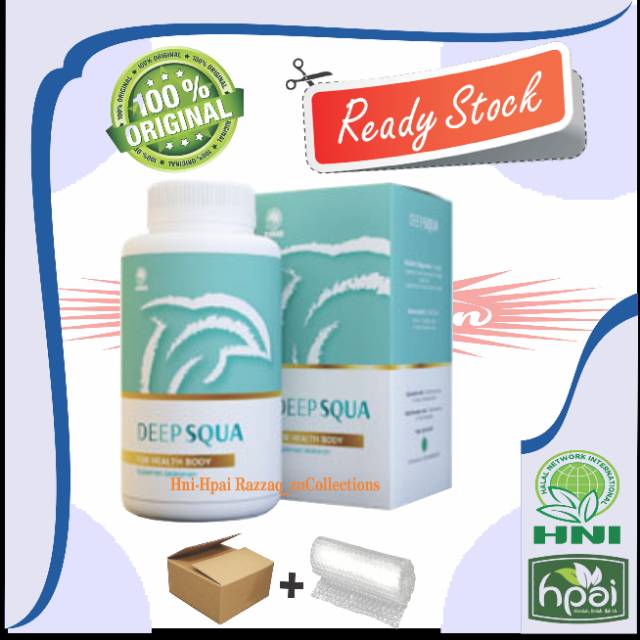 DEEP SQUA (100 sofgel), HNI HPAI DEEP SQUA, 100% PRODUK HALAL DUNIA, HERBAL ALAMI dan 100% NATURAL