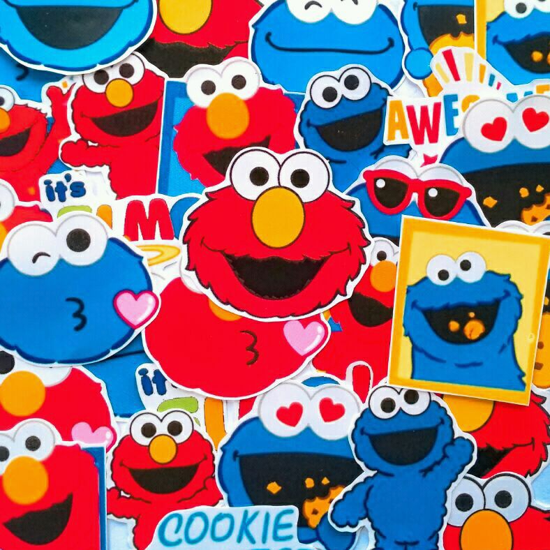 

Elmo Cookie Sesame Street Waterproof Sticker Pack include 20 pcs aesthetic korean vintage deco