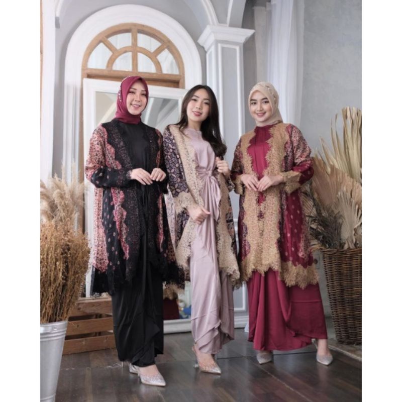 SET DRESS IKAT GIES BUTIK 1171-RED