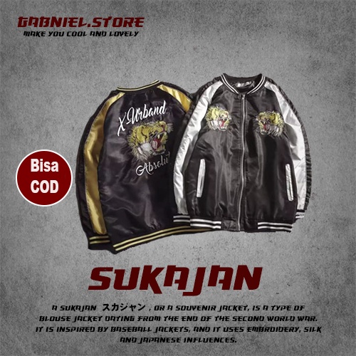 Jaket Sukajan Pria Original Motif Taiga Full Bordir Jacket Jepang Gambar Harimau | Atasan Cowok Dist