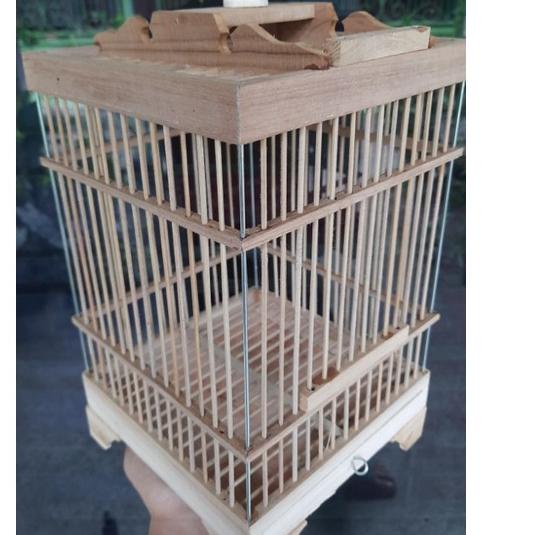 Recomended.. Sangkar burung kecil kayu jati untuk burung prenjak colibry