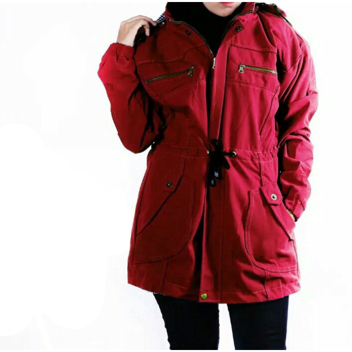 JUMBO - XXL - XXXL - XXXXL JAKET PARKA WANITA JACKET HOODIE OUTDOOR CEWEK CEWEK BIG SIZE