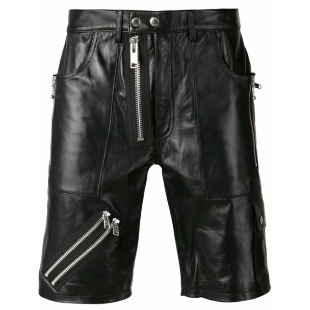 CELANA PENDEK KULIT ASLI IMPORT CELANA BIKER HARLEY DAVIDSON