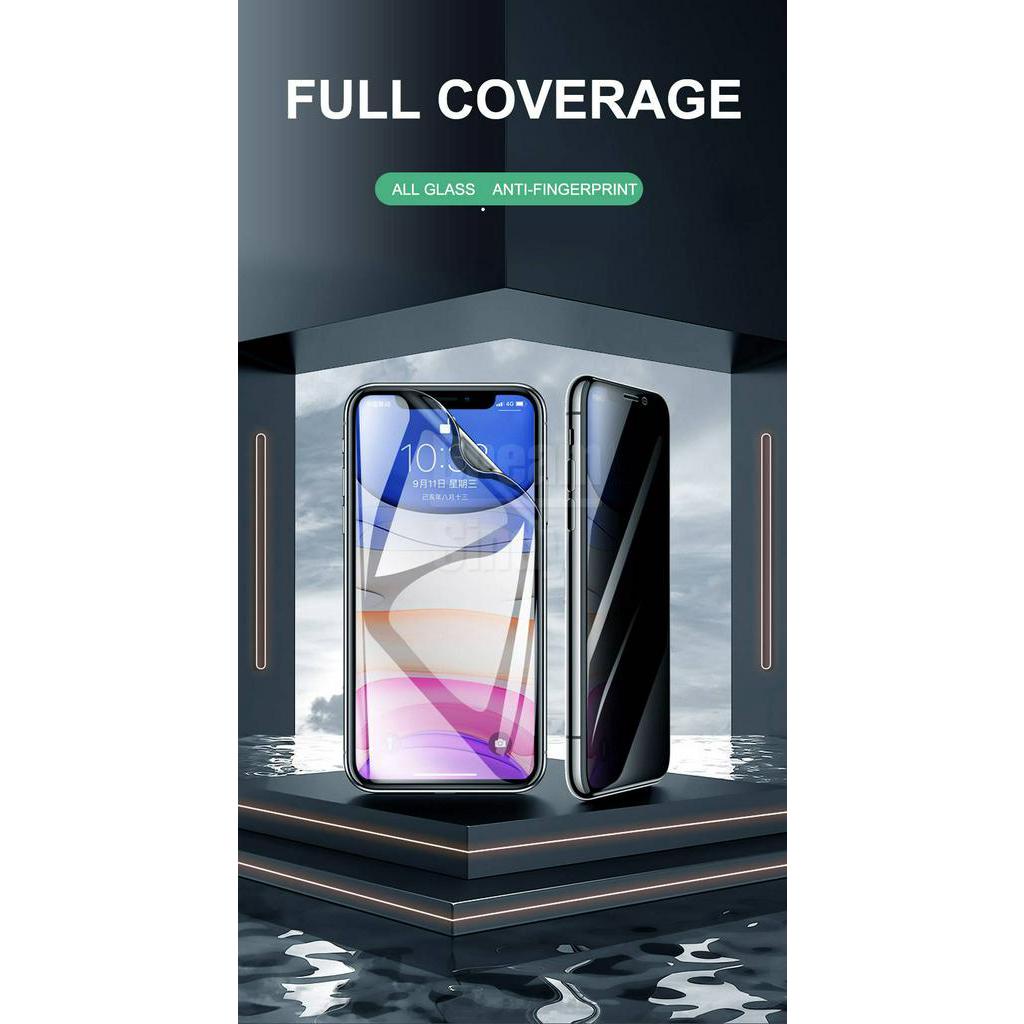 Film Pelindung Layar Hydrogel Anti Spy Untuk iphone 11 Pro Max X XS Max XR 7 8 6 6s PLus SE 2020 2022 SE3