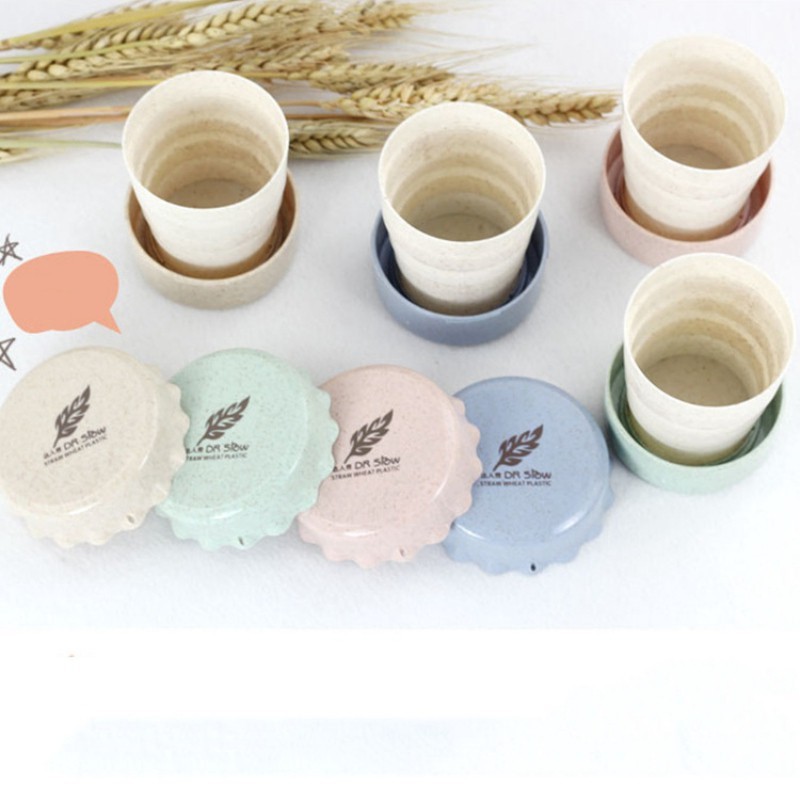 Foldable Water Cup Protection Wheat Straw Comeandbuy