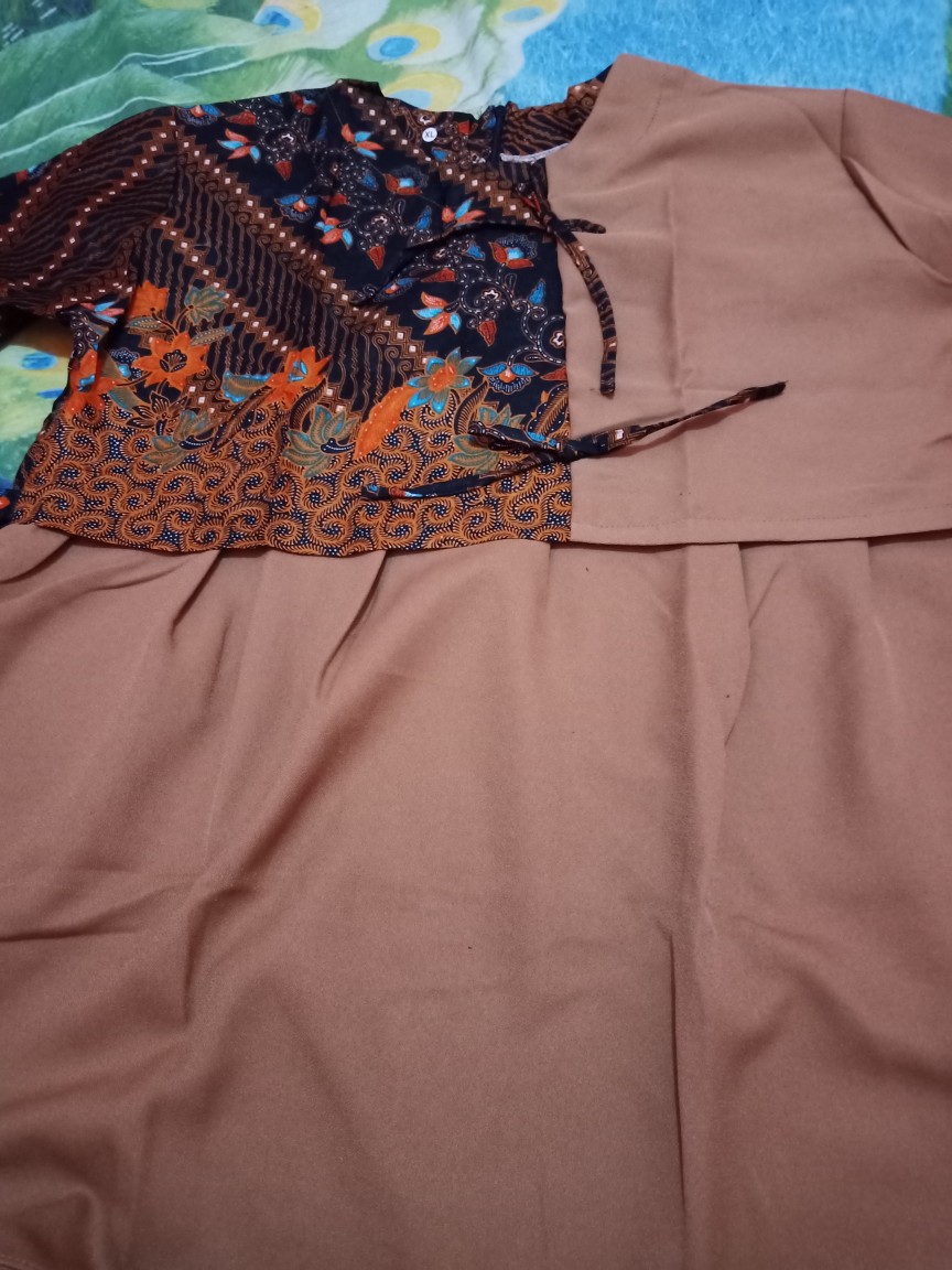 M-l-xl-xxl Batik Tunik Wanita Asj Sa Hrb026 Kenongo Pekalongan Sogan Tulis