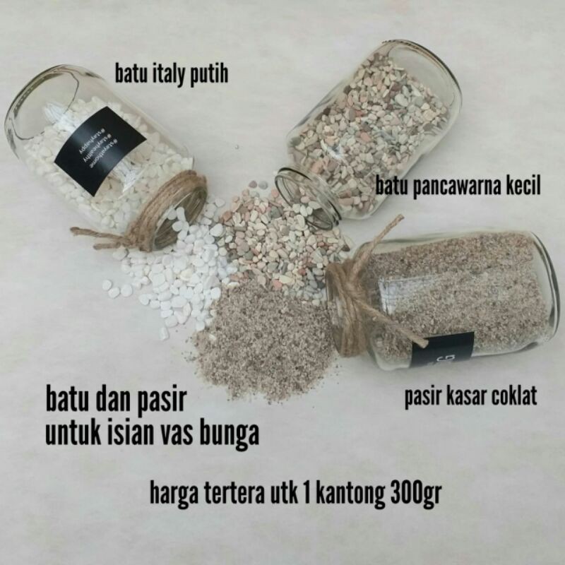 batu dan pasir untuk isian vas per kantong 300gr