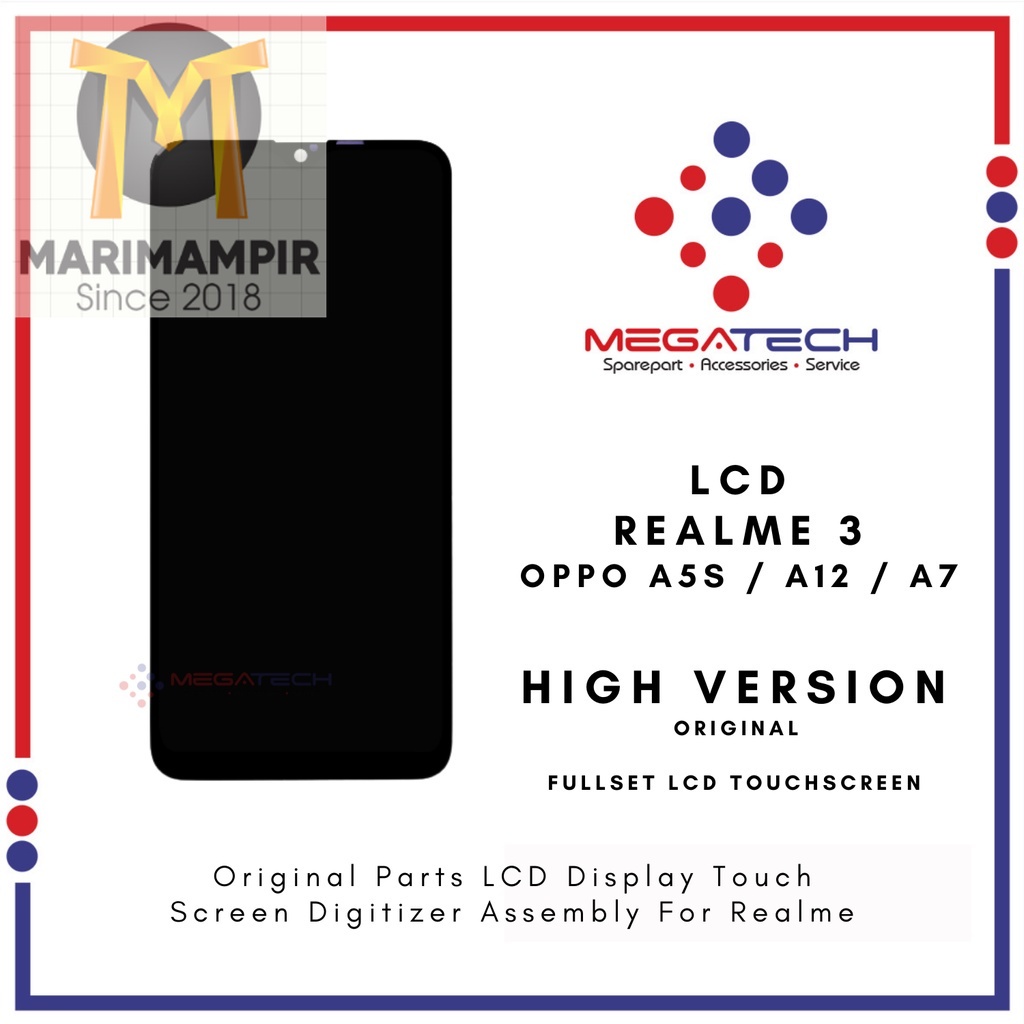Marimampir LCD Oppo Realme 3 / LCD Oppo A5S / LCD Oppo A12 / LCD Oppo A7 Universal Fullset Touchscreen - Parts Kompatibel Dengan Produk Oppo