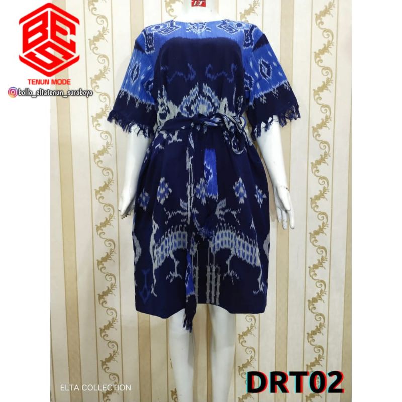 Dress tenun motiv Sumba / Dress etnik elegant
