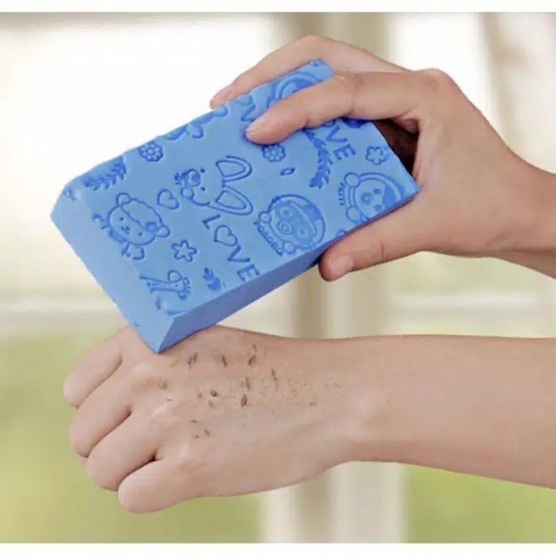 Shower Puff Lembut Sponge Spons Busa Mandi Dewasa dan Bayi Scrub Ori Pororo Korea