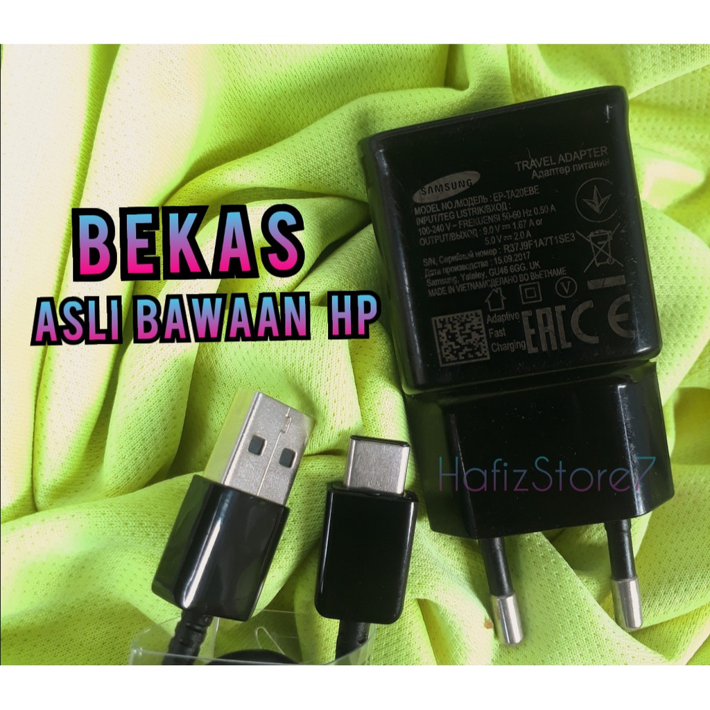 Charger samsung S8 S9 S9 Note8 Note9 S10 A50 A30 A20 A11 A12 A21 M21 A22 M22 original bawaan hp